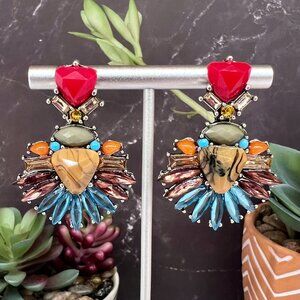 "Mary" NEW Multicolor Boho Glam Chandelier Dangle Statement Fashion Earrings